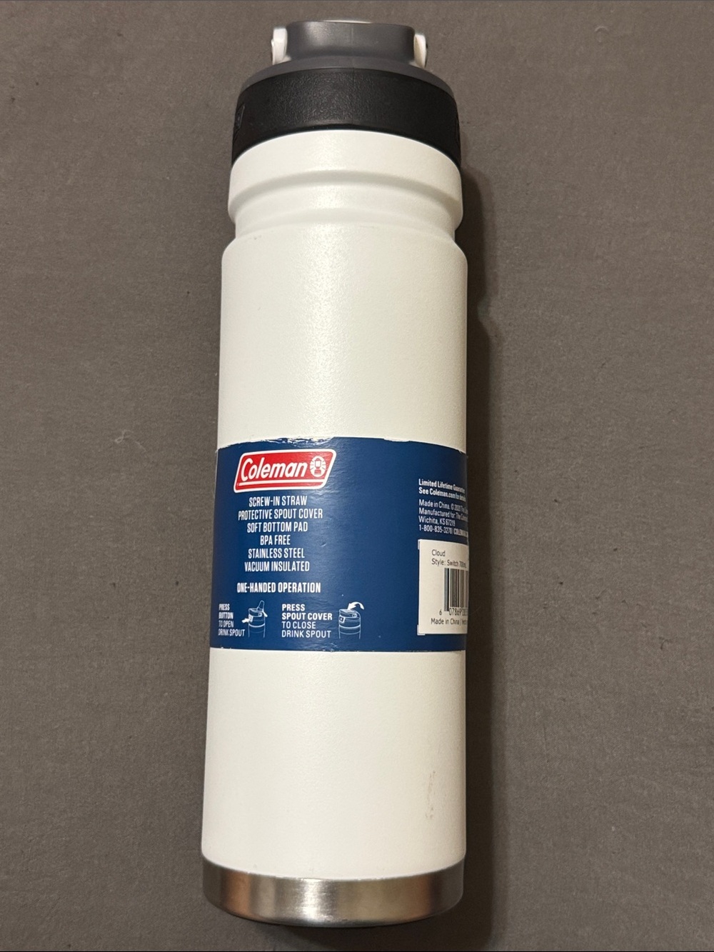Coleman FreeFlow AUTOSEAL 24 oz Stainless Steel Water Bottle NWT - Picture 6 of 8